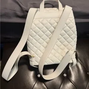 Versace | Bags | Versace White And Gold Quilted Backpack 